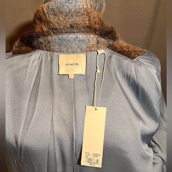 VINCE Mohair Alpaca Wool Blend Plaid - Picture 10 of 15